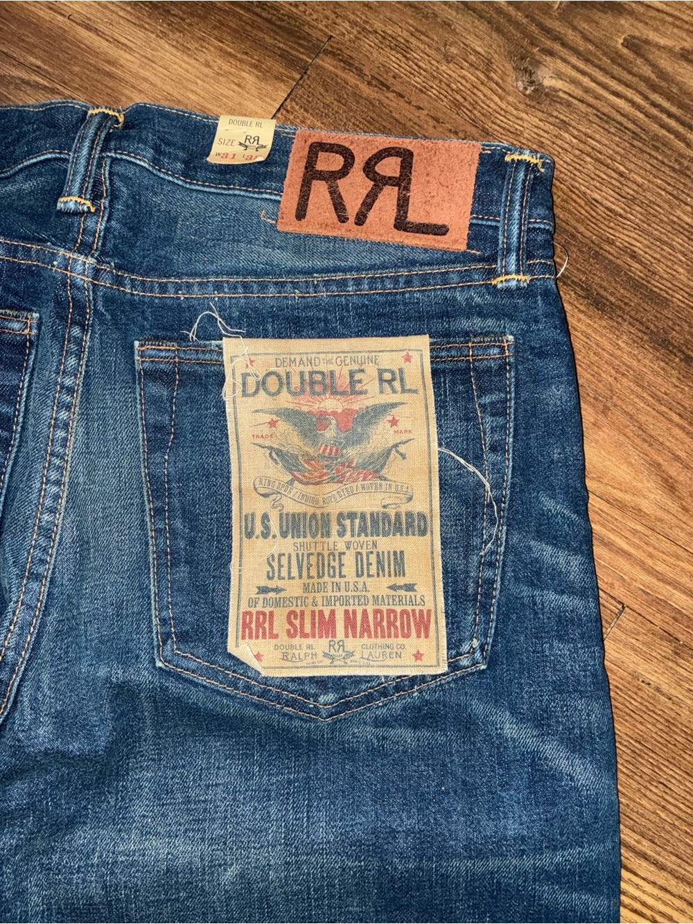 RRL Selvedge Slim Narrow Grandfalls Wash Jeans - Picture 12 of 16